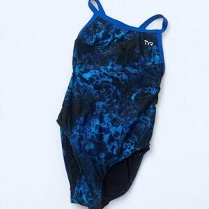 TYR Performance wear swimsuit size 28 Women's Blue/black